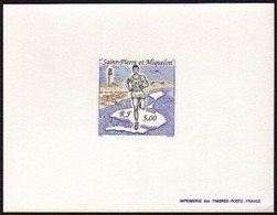 Saint Pierre Et Miquelon épreuves De Luxe N°522 5f Sport épreuve De Luxe - Imperforates, Proofs & Errors