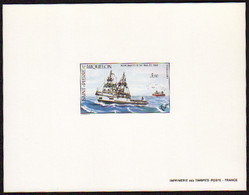 Saint Pierre Et Miquelon épreuves De Luxe N°510 3f Remorqueur De Haute Mer épreuve De Luxe - Imperforates, Proofs & Errors