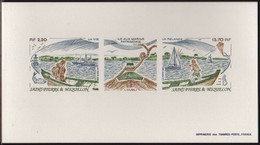 Saint Pierre Et Miquelon épreuves De Luxe N°509 A Triptyque épreuve Collective - Non Dentelés, épreuves & Variétés