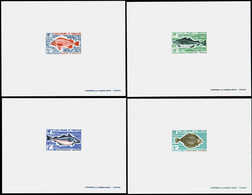 Saint Pierre Et Miquelon épreuves De Luxe N°421 /424 Poissons 4  épreuves De Luxe - Imperforates, Proofs & Errors