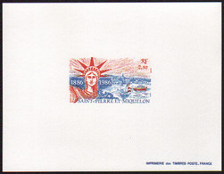 Saint Pierre Et Miquelon épreuves De Luxe N°471 2f50 Statue De La Liberté - Imperforates, Proofs & Errors