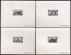 Saint Pierre Et Miquelon épreuves De Luxe N°387 /390 Edifices Et Monuments 4 épreuves De Luxe - Imperforates, Proofs & Errors