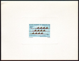 Saint Pierre Et Miquelon épreuves De Luxe N°405 20f Aviron épreuve De Luxe - Imperforates, Proofs & Errors