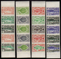 Saint Pierre Et Miquelon Essais De Couleur N°421 /24 Poissons 4 Valeurs En Bandes De 5 Qualité:** - Imperforates, Proofs & Errors