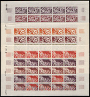 Saint Pierre Et Miquelon Essais De Couleur N°376 /378 Aménagements 3 Valeurs En Feuilles De 2 5 Timbres Qualité:** - Non Dentellati, Prove E Varietà