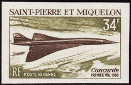 Saint Pierre Et Miquelon Non Dentelés Poste Aérienne N°43 Concorde  Qualité:** - Non Dentellati, Prove E Varietà