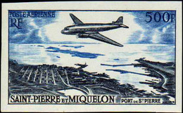 Saint Pierre Et Miquelon Non Dentelés Poste Aérienne N°23 Port De St Pierre Non Dentelé Qualité:** - Non Dentellati, Prove E Varietà