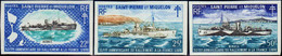 Saint Pierre Et Miquelon Non Dentelés N°414 /416 Bâteaux France Libre 4 Valeurs Qualité:** - Geschnittene, Druckproben Und Abarten
