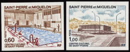 Saint Pierre Et Miquelon Non Dentelés N°431 /432 Centre Culturel De Saint Pierre 2 Valeurs Qualité:** - Geschnittene, Druckproben Und Abarten