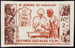 Saint Pierre Et Miquelon Non Dentelés N°344 Œuvre Sociales Non Dentelé Qualité:** - Geschnittene, Druckproben Und Abarten