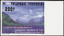 Polynésie Non Dentelés Poste Aérienne N°162 200f Pirogue Polynésienne De Haute-mer Qualité:** - Imperforates, Proofs & Errors