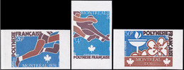 Polynésie Non Dentelés Poste Aérienne N°110 /112 JO De Montréal (3 Valeurs) Qualité:** - Imperforates, Proofs & Errors