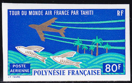 Polynésie Non Dentelés Poste Aérienne N°73 80f Air France Qualité:** - Non Dentelés, épreuves & Variétés