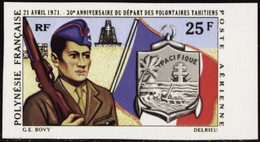 Polynésie Non Dentelés Poste Aérienne N°47 25f Volontaires Tahitiens Qualité:** - Imperforates, Proofs & Errors