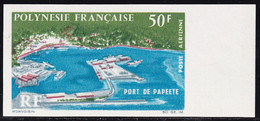 Polynésie Non Dentelés Poste Aérienne N°20 50f Port De Papeete Qualité:** - Non Dentelés, épreuves & Variétés