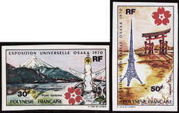 Polynésie Non Dentelés Poste Aérienne N°32 /33 Exposition Universelle D'Osaka (2 Valeurs) Qualité:** - Imperforates, Proofs & Errors