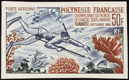 Polynésie Non Dentelés Poste Aérienne N°14 50f Chasse Sous-marine Qualité:** - Non Dentelés, épreuves & Variétés