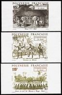 Polynésie Non Dentelés N°410 /412 Le Monde Maohi III (3 Valeurs) Qualité:** - Non Dentelés, épreuves & Variétés