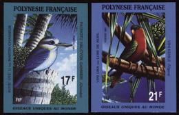 Polynésie Non Dentelés N°383 /384 Faune Oiseaux (2 Valeurs) Qualité:** - Imperforates, Proofs & Errors