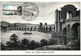 CARTE PHILATELIQUE 30 GARD  PONT DE PONT SAINT ESPRIT - Pont-Saint-Esprit