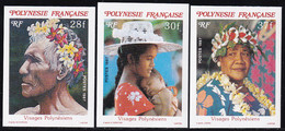 Polynésie Non Dentelés N°272 /274 Visages Polynésiens III (3 Valeurs) Qualité:** - Imperforates, Proofs & Errors