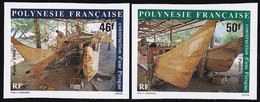 Polynésie Non Dentelés N°266 /267 Construction D'une Pirogue (2 Valeurs) Qualité:** - Non Dentelés, épreuves & Variétés