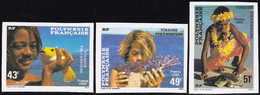 Polynésie Non Dentelés N°249 /251 Visages Polynésiens II (3 Valeurs) Qualité:** - Imperforates, Proofs & Errors