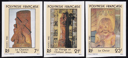 Polynésie Non Dentelés N°195 /197 Sculptures Religieuses (3 Valeurs) Qualité:** - Geschnittene, Druckproben Und Abarten