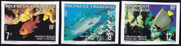 Polynésie Non Dentelés N°147 /149 Poissons (3 Valeurs) Qualité:** - Non Dentellati, Prove E Varietà