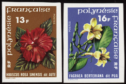 Polynésie Non Dentelés N°119 /120 Fleur De Polynésie (2 Valeurs) Qualité:** - Ongetande, Proeven & Plaatfouten