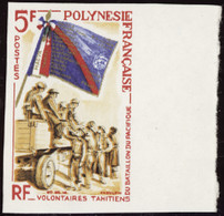 Polynésie Non Dentelés N°29 5f Volontaire Du Bataillon Du Pacifique Qualité:** - Geschnittene, Druckproben Und Abarten