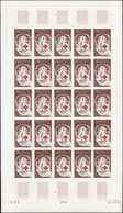 Polynésie Non Dentelés N°24 Croix Rouge 1963 Feuille De 25 Timbres Non Dentelés Qualité:** - Non Dentellati, Prove E Varietà