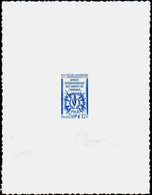 Nouvelle Calédonie épreuves D'artistes N°353 12f Année Des Droits De L'homme épreuve En Bleu Signée - Imperforates, Proofs & Errors