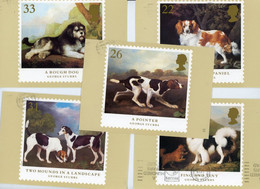 GRANDE BRETAGNE - CHIENS - CARTE MAXIMUM - N° Yvert 1511/1515 - Maximum Cards