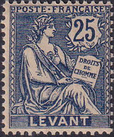 Levant  N°24 25c Mouchon  Qualité:** - Otros & Sin Clasificación