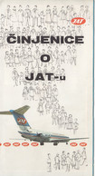 1969 JAT Yugoslav Airlines Advertising Prospect Brochure Stewardess Caravelle - Publicidad