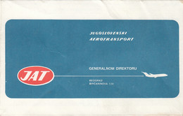 JAT Yugoslav Airlines Inflight Form With Suggestions To General Manager - Articles De Papeterie