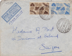 29689# LETTRE PAR AVION Obl COTES DES SOMALIS DJIBOUTI 1948 Pour SAÏGON INDOCHINE COCHINCHINE - Covers & Documents