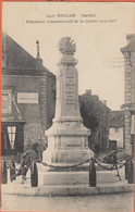 D72 - BRULON - MONUMENT COMMÉMORATIF DE LA GUERRE 1914-1918 - Derrière Le Monument Charrette Avec Cheval - Brulon
