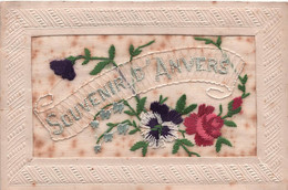 CPA D'anvers - Carte Brodée - Souvenir D'anvers - Circulée En 1920 - Bestickt