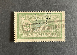 FRANCE L N°143 LF 57 Indice 5 Merson Perforé Perforés Perfins Perfin ! Superbe - Other & Unclassified