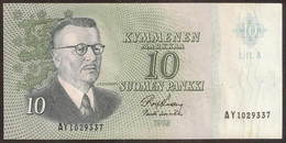 FINLAND. 10 Markkaa 1963. Litt. A. Pick 104. Sign. Variety. - Finlande