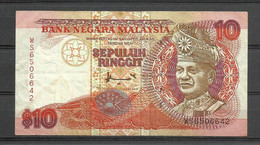 BILLETE DE MALASIA DE 10 RINGGIT - Malaysia