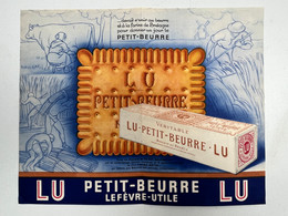 Rare Publicité Ancienne LU LEFEVRE UTILE Petit Beurre Ville De NANTES - Advertising
