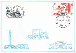 Sonderkarte  "Bahnphila Wien"   Wien          1987 - Lettres & Documents