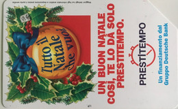 Scheda Telefonica TELECOM ITALIA "BUON NATALE PRESTITEMPO" - Catalogo Golden Lira Nr. 568, Usata - Christmas