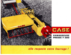 AGRICULTURE MATERIEL AGRICOLE DOCUMENTATION CASE RAMASSEUSE PRESSE F 200 B.E. VOIR SCANS - Advertising