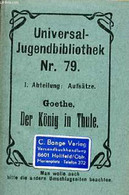 Der König In Thule - Universal-Bibliothek Nr.79. - Goethe - 0 - Other & Unclassified