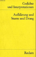 Gedichte Und Interpretationen - Band 2 : Aufklärung Und Sturm Und Drang - Universal-Bibliothek Nr.7891 [5]. - Richter Ka - Other & Unclassified
