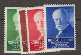1935 MNH Norway Mi 172-75 Postfris** - Nuovi